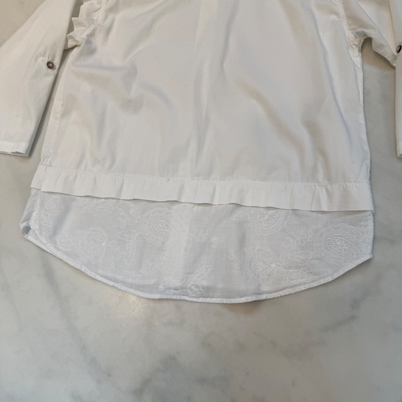 Women’s Top, Drawstrings of Malibu, White Size l 100% Cotton - Picture 5 of 8